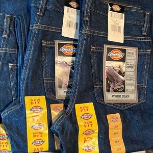 Dickies Blue Relaxed Jeans with Visible Stitching